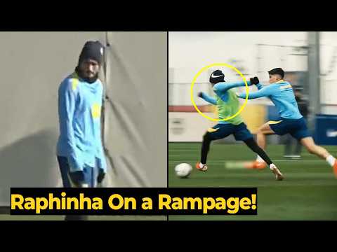 Raphinha DESTROYS everyone in his RETURN to full training with the group!