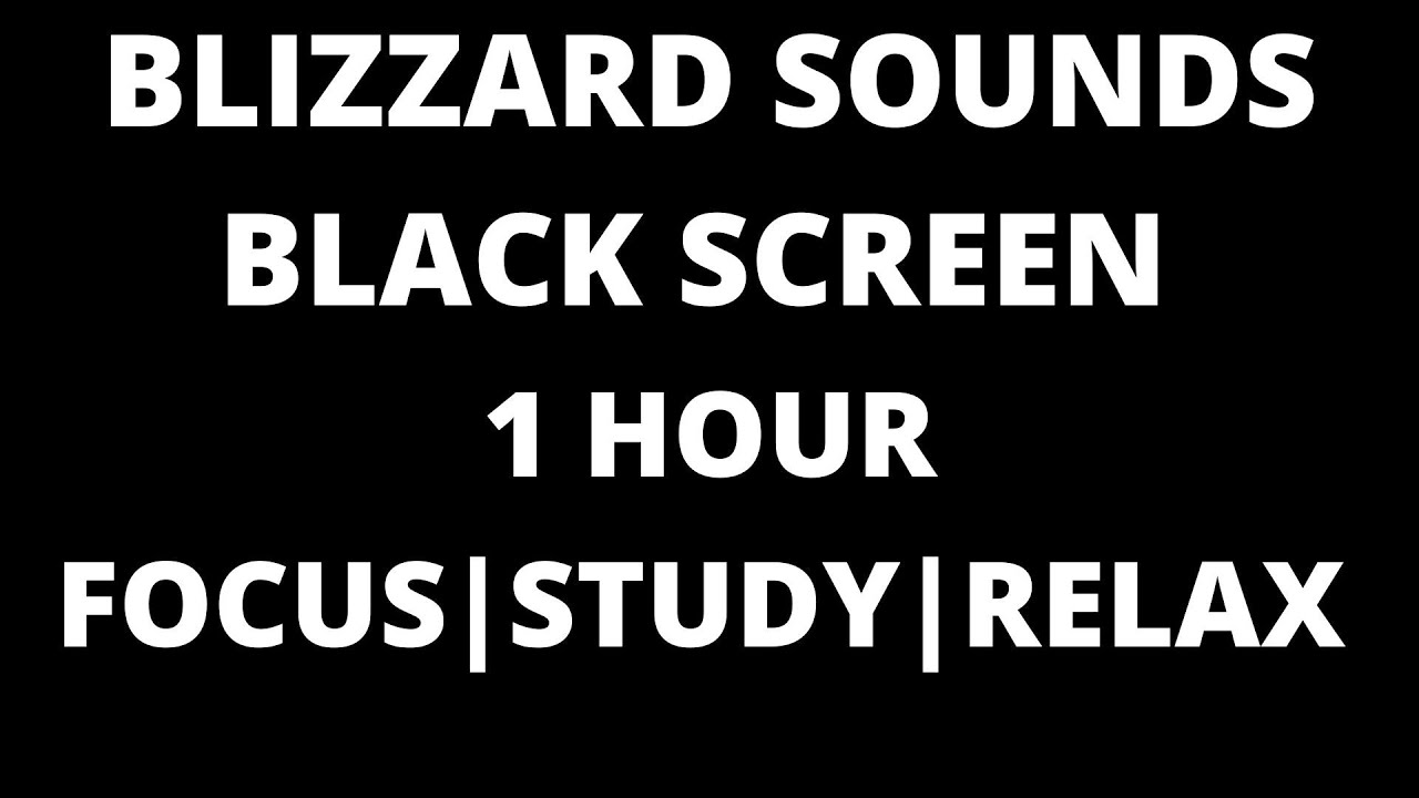 Blizzard Sounds Black Screen , 1 Hour Black Screen of Howling Arctic Blizzard|Focus |Study|Relax