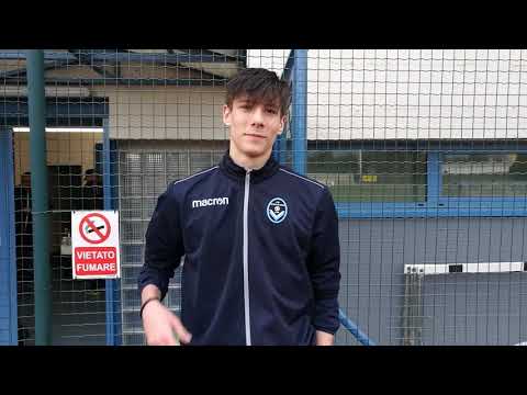 SIMONE SICILIANO attaccante U17 GIANA dopo la vittoria esterna con l'AlbinoLeffe