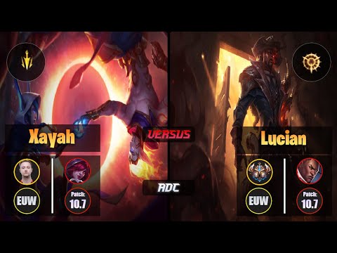 Rekkles XAYAH (ADC) [Lethal Tempo] VS LUCIAN - Challenger EUW Patch 10.7