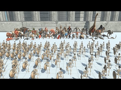 SKELETON WARRIOR VS EVERY FACTION with same price - Animal Revolt Battle Simulator