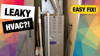 How to Fix Leaky HVAC Unit | Leaking Evaporator Coil Condensate Pan| Cheap Fix