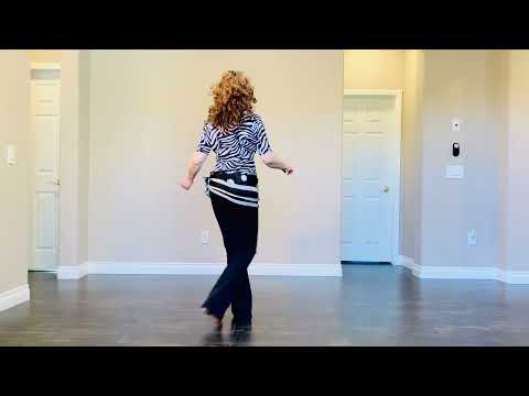 Cyber Drop - line dance, intermediate to advanced level, demo & tutorial