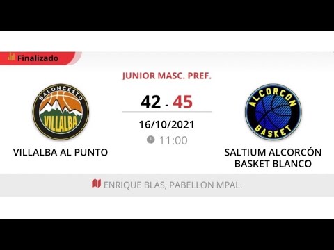 Junior masc B VILLALBA AL PUNTO - ALCORCÓN BASKET