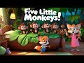 Five Little Monkeys Jumping On The Forest Bed