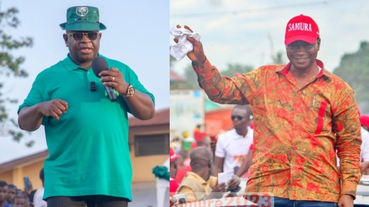 President Bio And Dr Samura Kamara In Kambia District