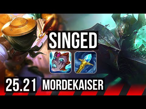 SINGED vs MORDEKAISER (TOP) | Rank 1 Singed, 1400+ games | EUW Challenger | 25.21