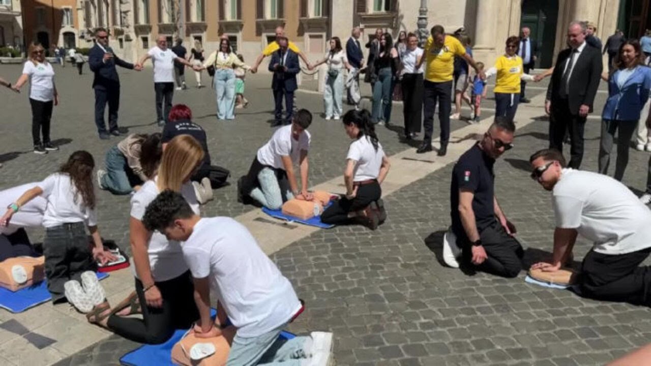 Flash Mob a Montecitorio sulla prevenzione contro il rischio infarto
