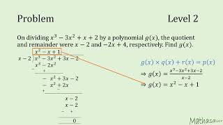 Long division method to find g(x)