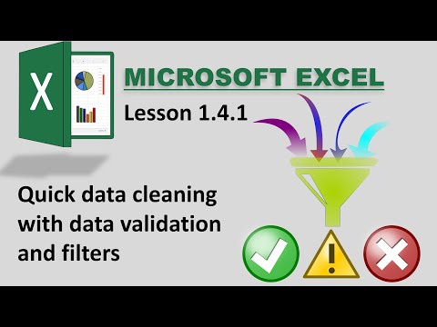 MS Excel 1.4.1 Data Validation & Filters for Quick Cleaning