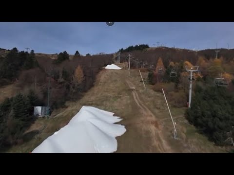 Video Thumbnail: French ski resort starts early artificial snowmaking ahead of winter