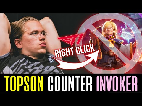 T1.Topson Bullying INVOKER Mid with RIGHT CLICK HERO DOTA 2