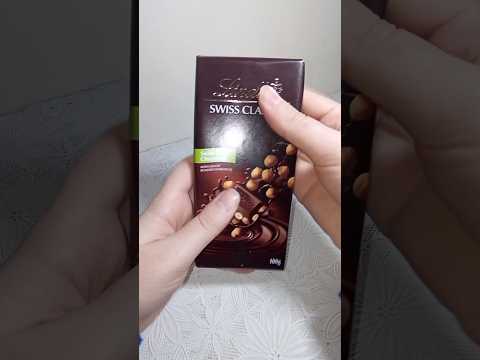Lindt swisse classic dark chocolate #asmr #unboxing #short
