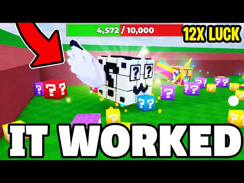 FIRST TIME buying MAX LUCK in BREAK A LUCKY BLOCK...