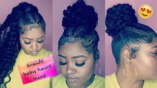 Braids + Invisible Ponytail on Short Hair ft. MsHere Hair | Flawless Britny