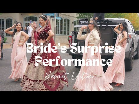 Bride Surprises Everyone With a Dance at the Baraat! Indian Wedding at Hotel at Avalon Laal Ghaghra
