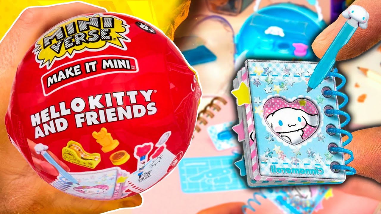 Unboxing Miniverse Make It Mini Hello Kitty Serie 3 — cuaderno de Cinnamoroll