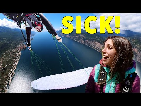 STOKED: Can It Get Better??  Paraglider ACRO at Lake Garda, ITALY