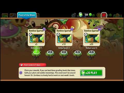 Plants vs Zombies 2 | Bamboo Spartan Event | Plant of the week