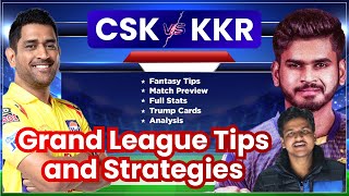 CSK vs KKR Dream11 Grand League Tips and Startegies, CSK vs KOL Dream11 Grand League Strategies