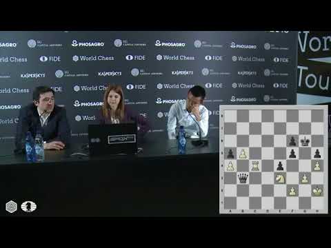 Round 7. Press conference with Kramnik and Ding LIren