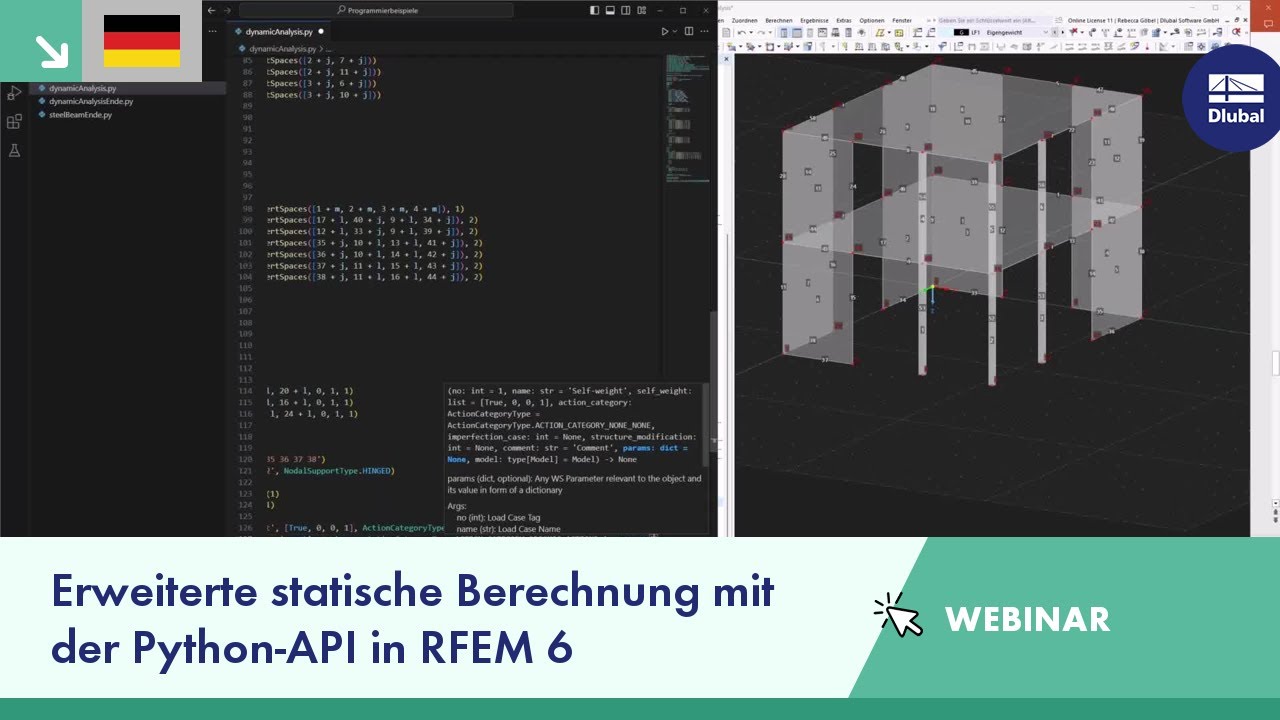 Erweiterte statische Berechnung mit der Python-API in RFEM 6