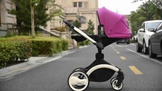 Luxury baby stroller with carrycot,2 in 1,360 degree rotation pushchair/pram