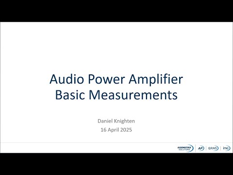 Testing Audio Power Amplifiers with APx Analyzers