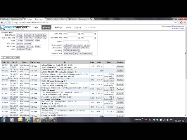 Sportmarket in RebelBetting