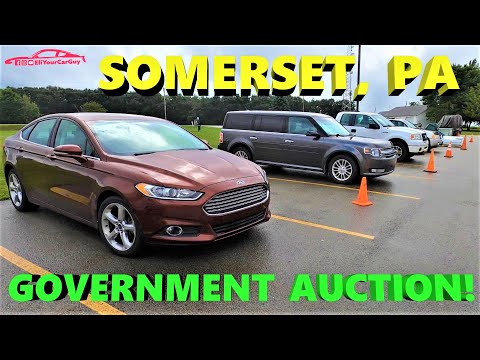 LIVE Government Auction in Somerset, PA! Ford Fusions, Flex, F-150, E-350s, Blazers + More!