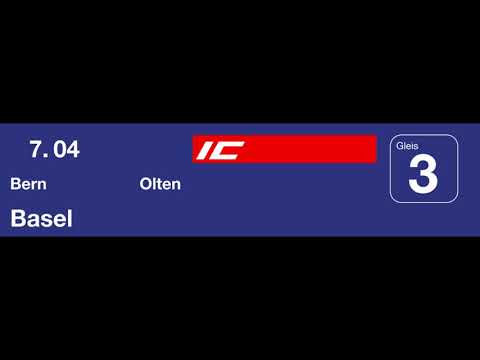 SBB Ansage - Einfahrt des IC61 nach Basel in Thun (D+E)
