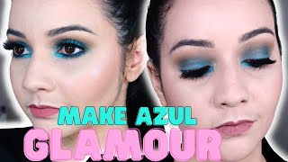 MAQUIAGEM AZUL PARA FESTAS - SIMPLES E FCIL