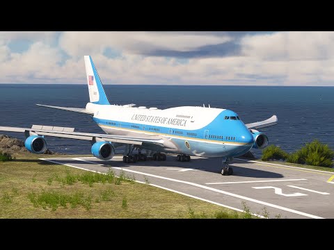 This Pilot is So Great! Flying Boeing 747 Air Force One from Short Runway