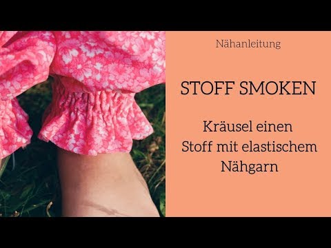 Stoff smoken mit elastischem Nähgarn