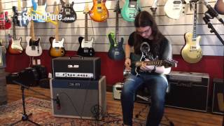 Video thumbnail for Suhr Classic T Aqua Blue Burst #22354, Used + 3rd Power Citizen Gain CSR Amp Head Quick n' Dirty by soundpurestudios