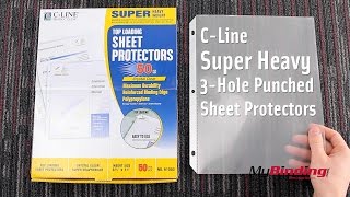 C-Line Super Heavy 3 Hole Punched Sheet Protectors
