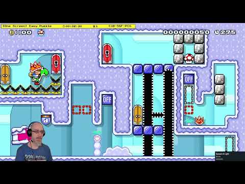 [One Screen] Easy Puzzle by RachetToad / C1B-58F-PCG / Mario Maker 2 Puzzle solution