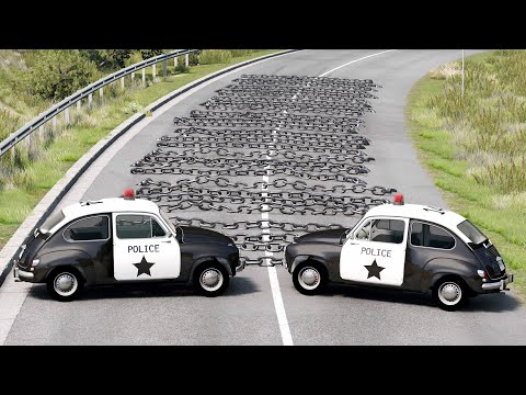 Cars vs Numerous Chains #2 – BeamNG.drive