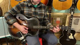 Video thumbnail for 1950s Harmony H1215T archtop tenor guitar (GDAE tuning) by Jake Wildwood & Co