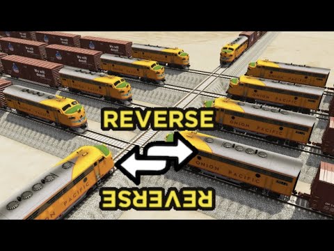 Impossible Five Rail Tracks Crossover Vs Trains Crossing in REVERSE | BeamNG.Drive