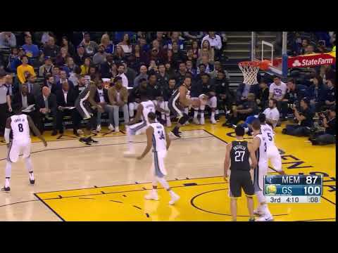 Stephen Curry UNBELIEVABLE Pass-to-Himself 3 Points! vs Grizzlies (2017.12.30)
