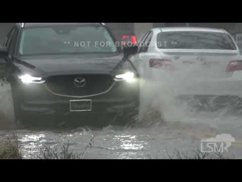 3-8-22 Jackson, Mississippi Flash Flood Cars In Deep Water Heavy Rain On I-55