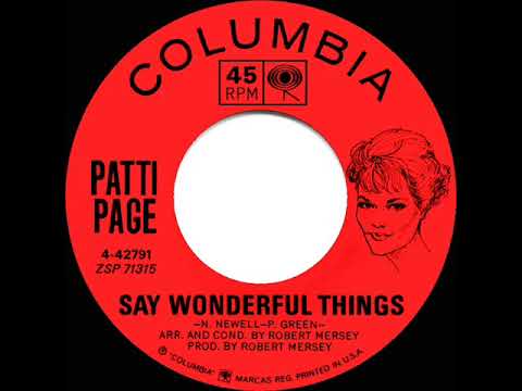 1963 Patti Page - Say Wonderful Things