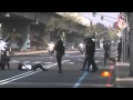 Motorcycle Cop Police Speed Bump Fail 