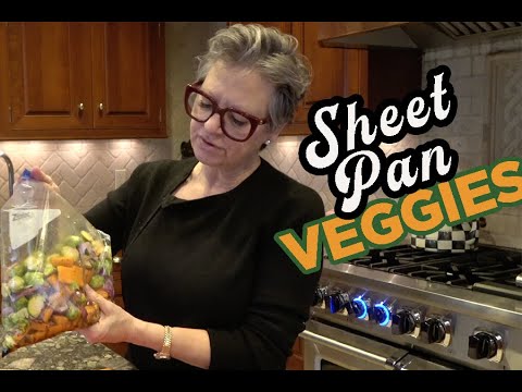 Pan Roasted Veggies -- a delicious Brussels sprouts and butternut squash recipe by Caroline Manzo