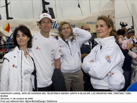 Santiago Lange antes de largar en la Volvo Ocean Race 08