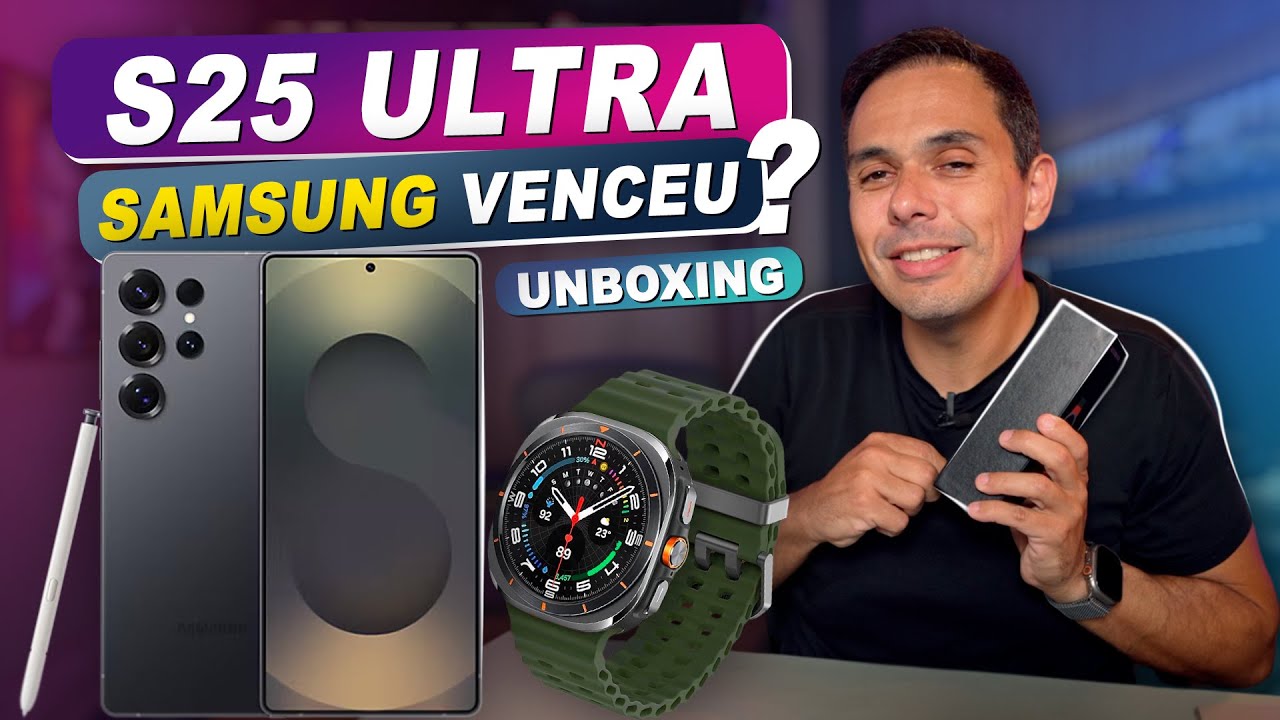 Será que vou Trocar a Apple por um Samsung? UNBOXING S25 Ultra | Galaxy Watch Ultra #macmasi