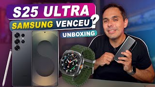 Será que vou Trocar a Apple por um Samsung? UNBOXING S25 Ultra | Galaxy Watch Ultra #macmasi