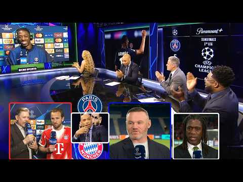 PSG vs Bayern 5-4 Thierry Henry Goes Crazy Talking to Dembele 🔥Harry Kane & Rooney Reaction