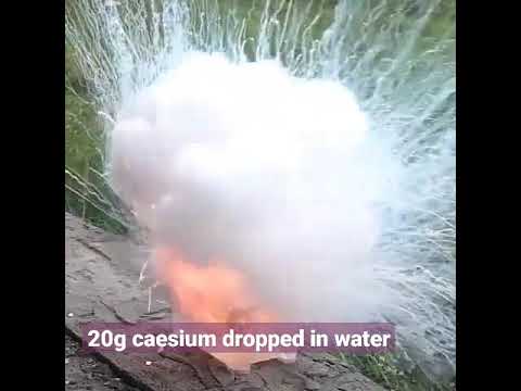 Reaction- 20g caesium dropped in water